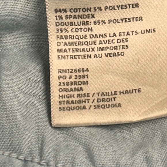 L'AGENCE Oriana High Rise Straight‎ Leg Jeans Dark Wash Denim Size 34 READ - Picture 6 of 15